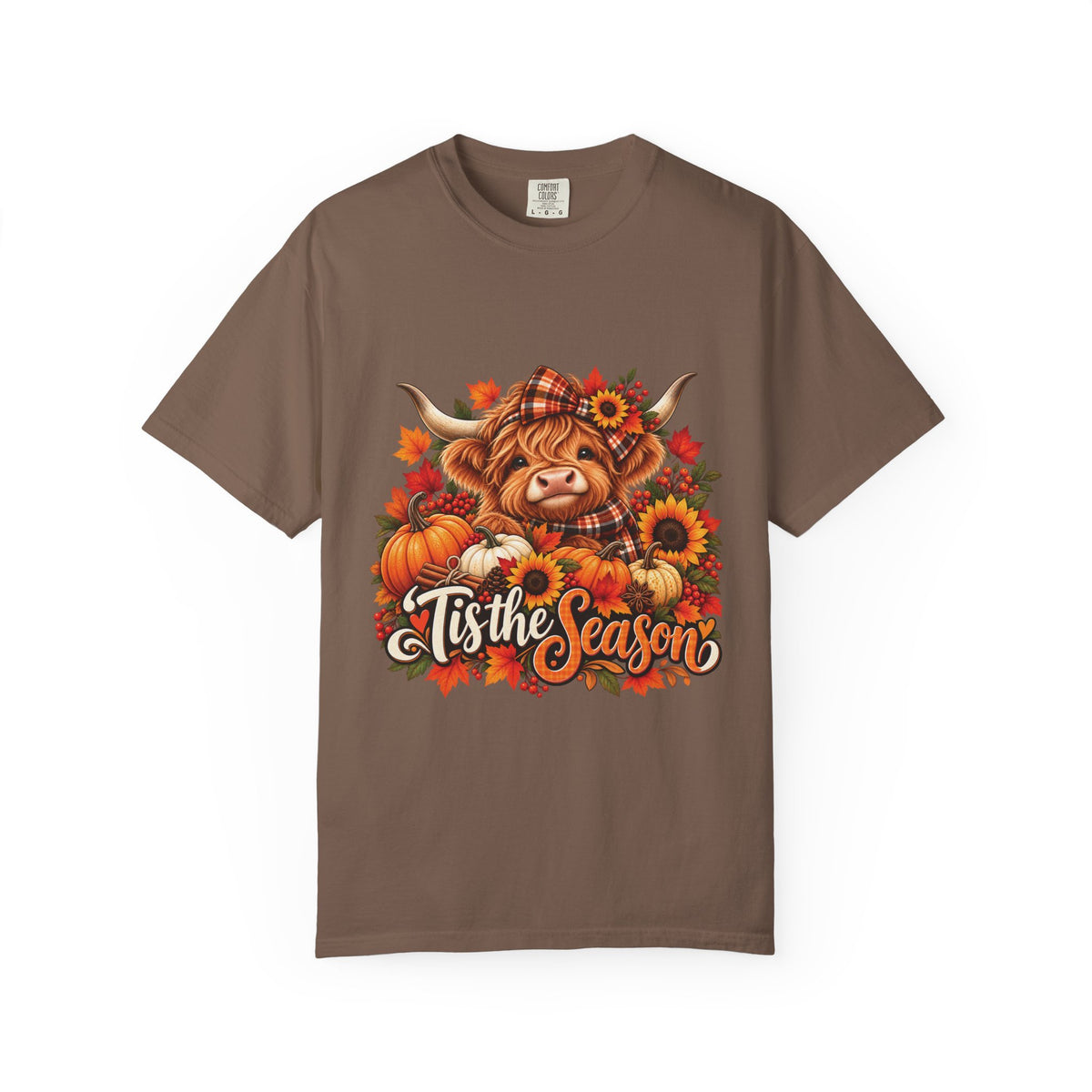 'Tis the Season Highland Cow – Cozy Fall Comfort Colors T-Shirt