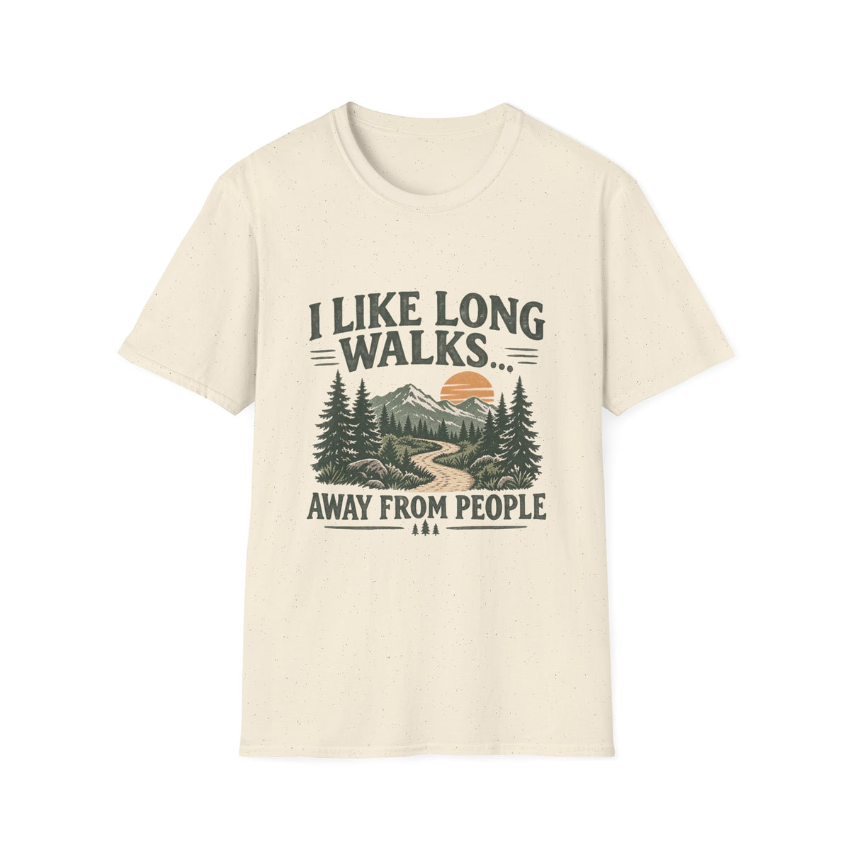 I Like Long Walks Away From People – Funny Hiking & Outdoor Graphic T-Shirt